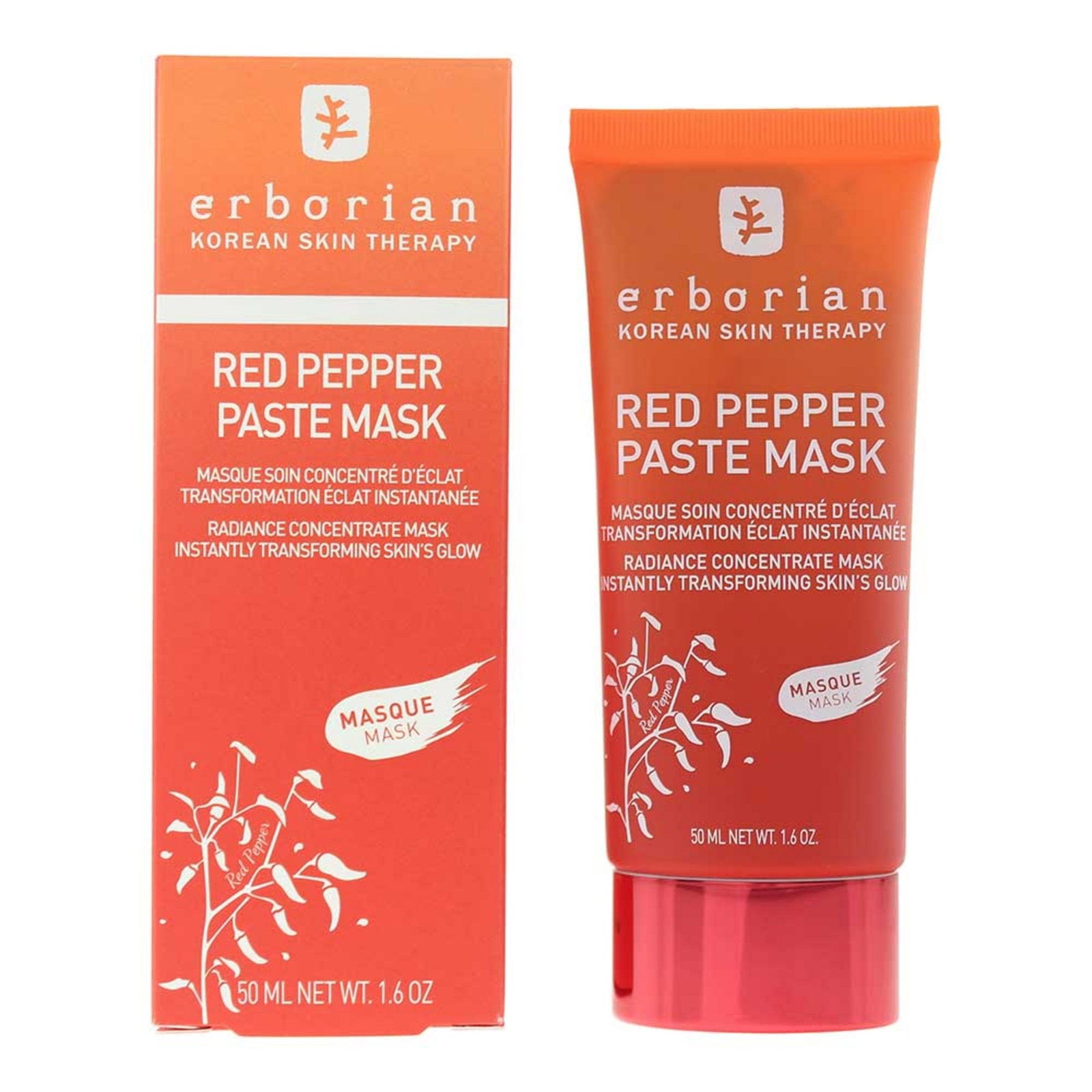 Erborian, Red Pepper, Red Pepper Extract, Strålningsökning, Kräm mask, För ansiktet, 50 ml