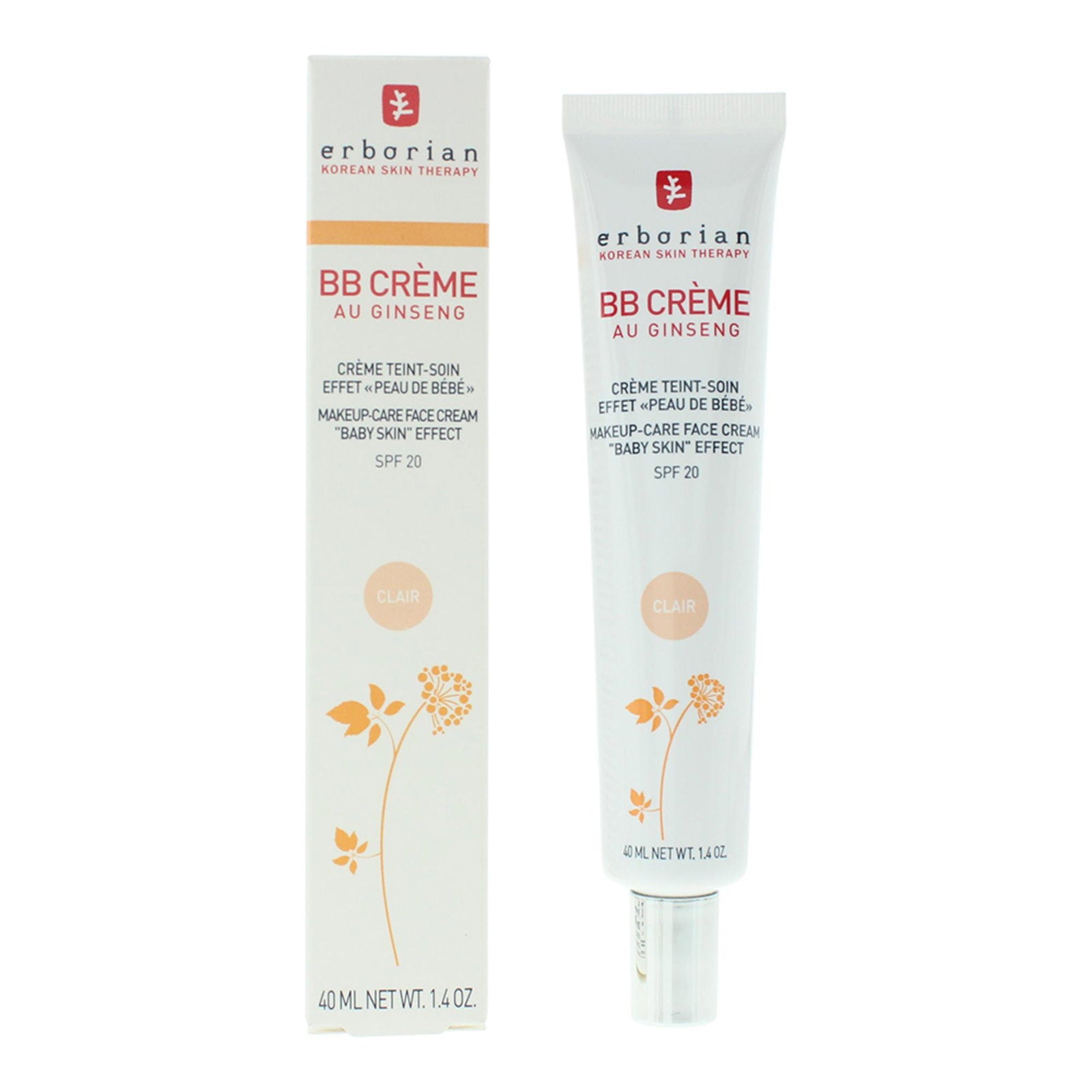 Erborian, B.B Cream, BB-kräm, Clair, SPF 20, 40 ml