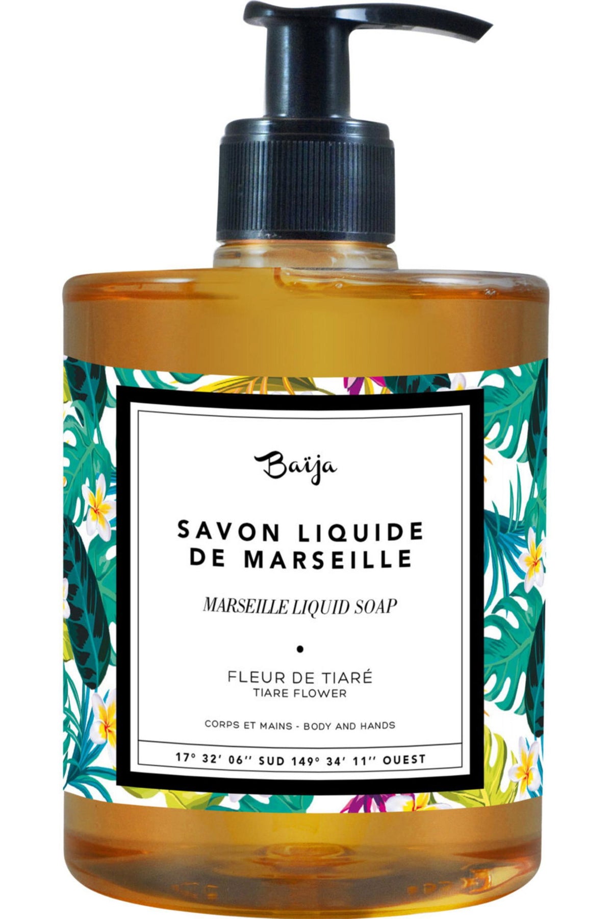 Baija, Moana, Cleansing & Softening, Flytande tvål, For Body & For Hands, 500 ml