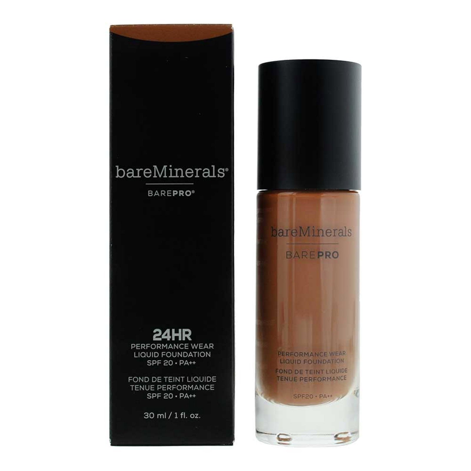BareMinerals, BarePro, Matt finish, Flytande foundation, 27, Espresso, SPF 20, 30 ml