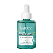 A-Derma, Biology AC, Skalning, Natt, Serum, För ansiktet, 30 ml