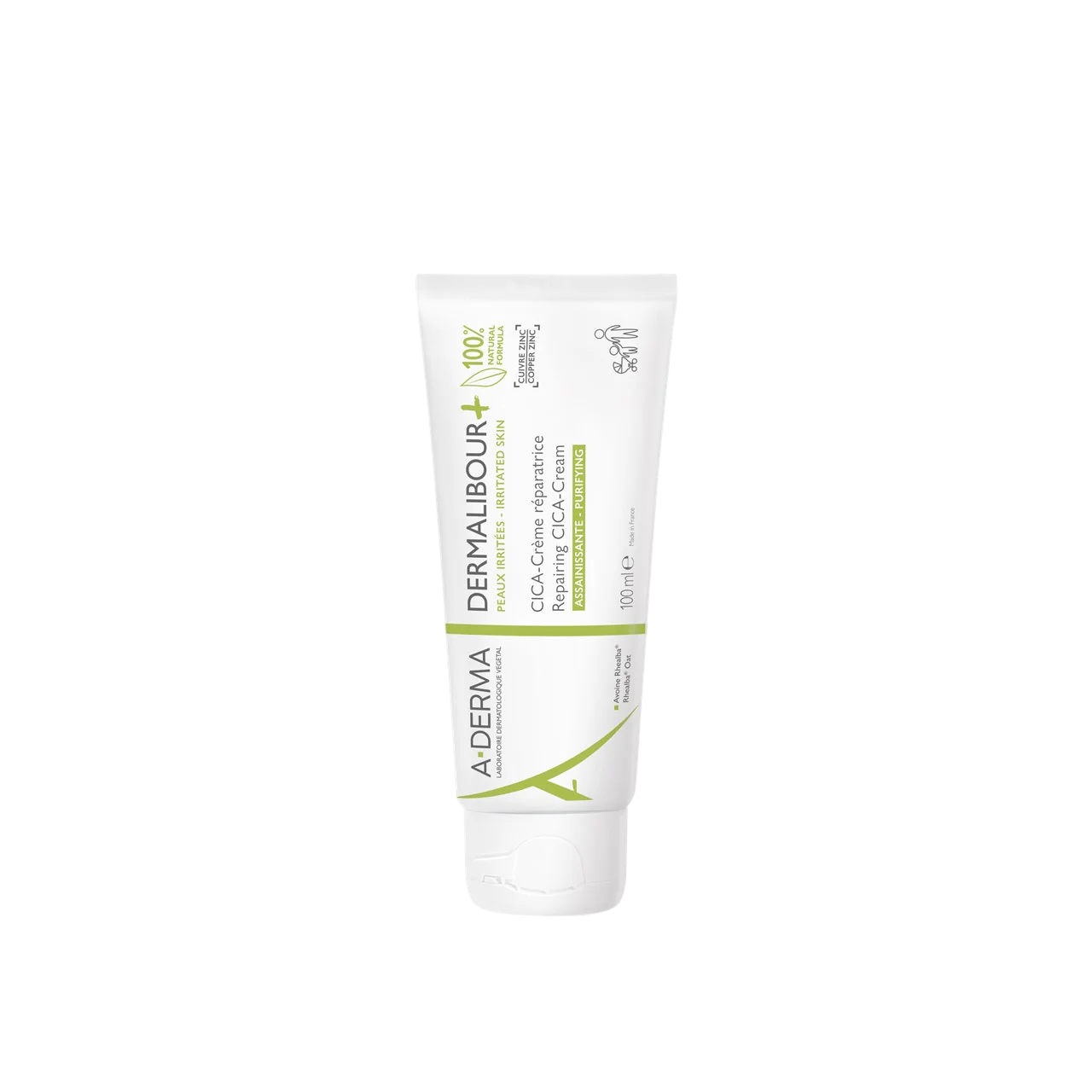 A-Derma, Dermalibour+Cica, Reparativ, Lokal behandlingskräm, Irritated Skin, 50 ml