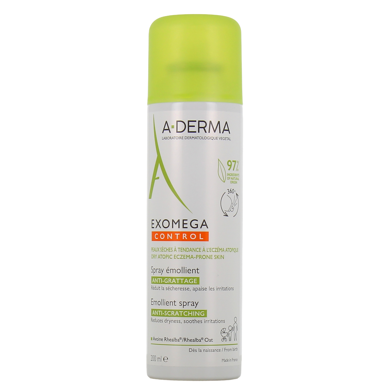 A-Derma, Exomega Control, Mjukgörare, Spray, För ansikte & kropp, 200 ml