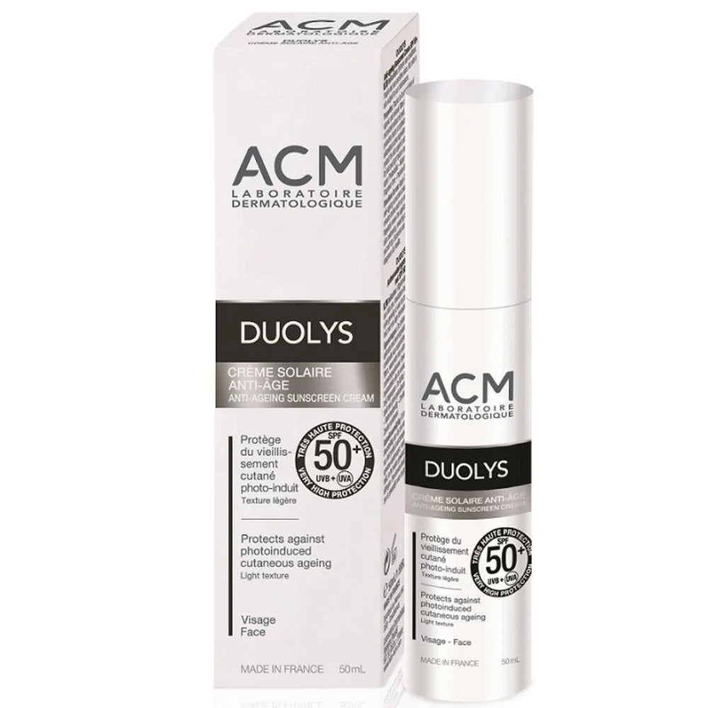 Laboratoire ACM, Duolys, Anti-aging, Solkräm, För ansiktet, SPF 50+, 50 ml