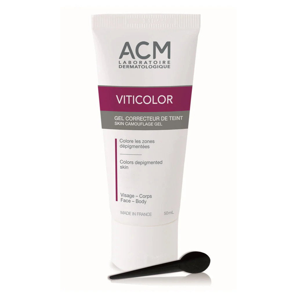 Laboratoire ACM, Viticolor, Pigmentkorrigering, Lokal behandlingsgel, För fläckar och pigment, För ansikte & kropp, 50 ml