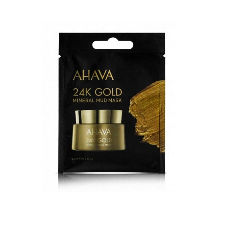 Ahava, Single Use 24K Gold Mineral, Hydrating, Mud Mask, Face, 6 ml