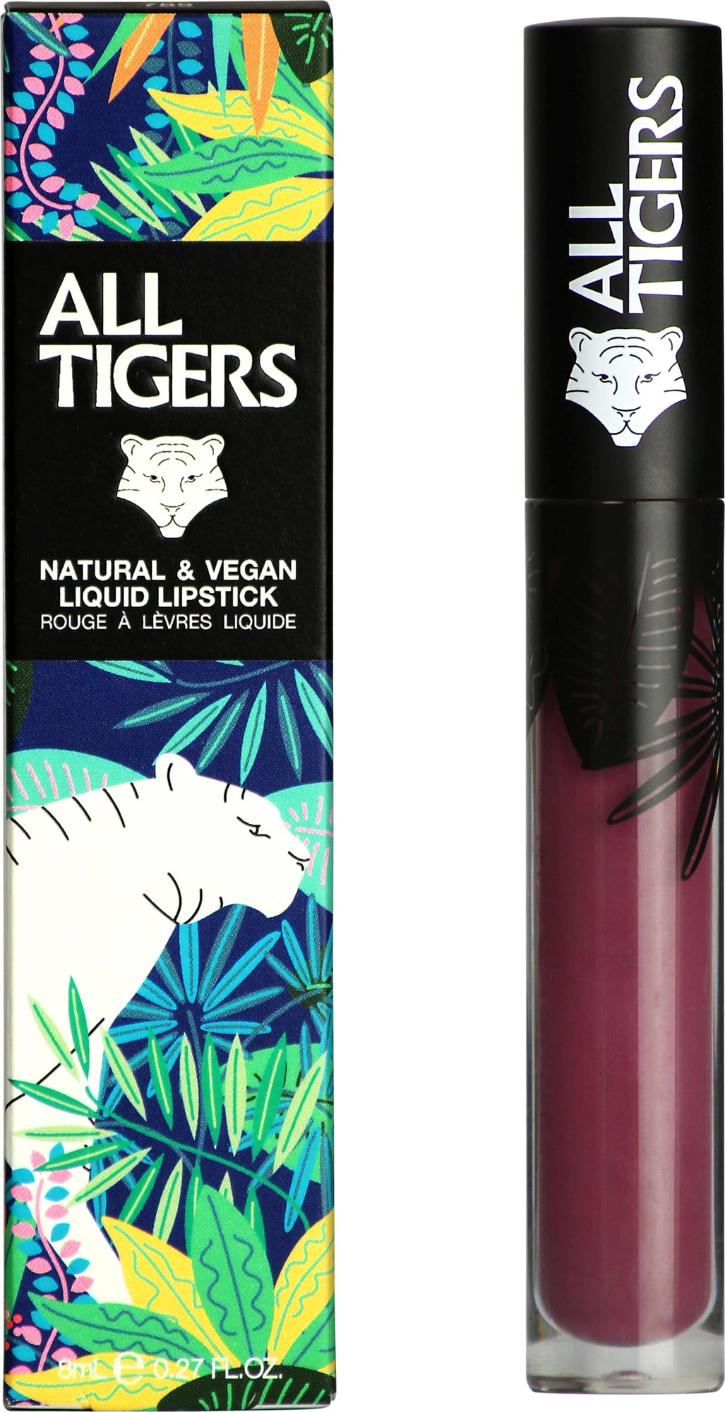 All Tigers, Natural & Vegan, Naturlig, Matt, Läppglans, 980, Känn kraften, 8 ml