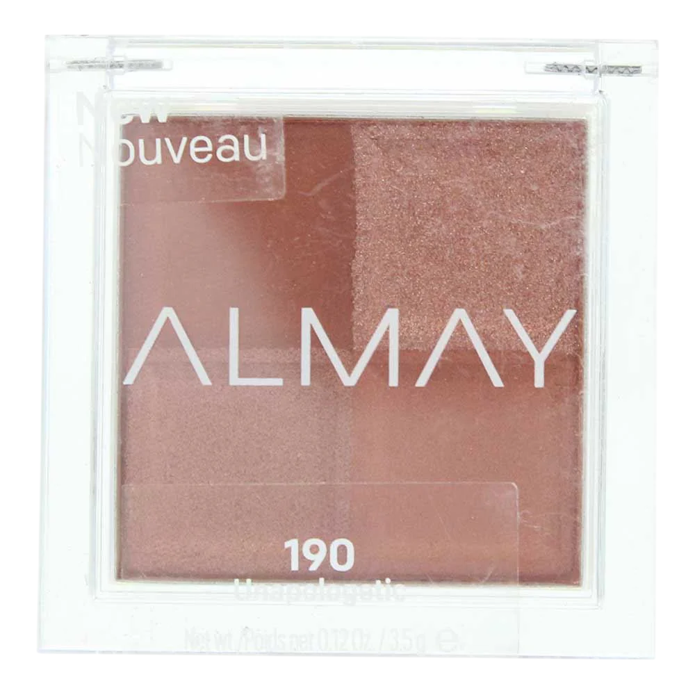 Almay, Shadow Quad, Ögonskuggspalett, 190, Oursäktlig, 4 nyanser, 3.5 g