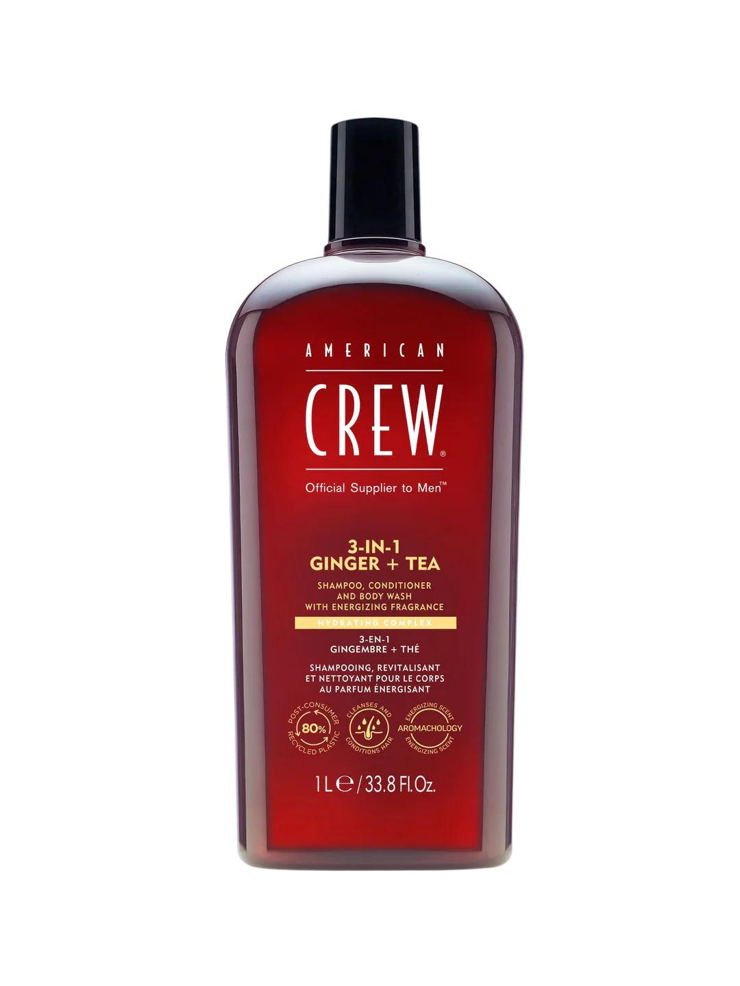 American Crew, 3-In-1, Hårschampo, balsam & duschgel 3-i-1, Revitalisering, 250 ml