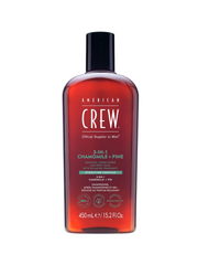 American Crew, 3-In-1 Tea Tree, Chamomile & Pine, Hårschampo, balsam & duschgel 3-i-1, Återfuktande, 450 ml