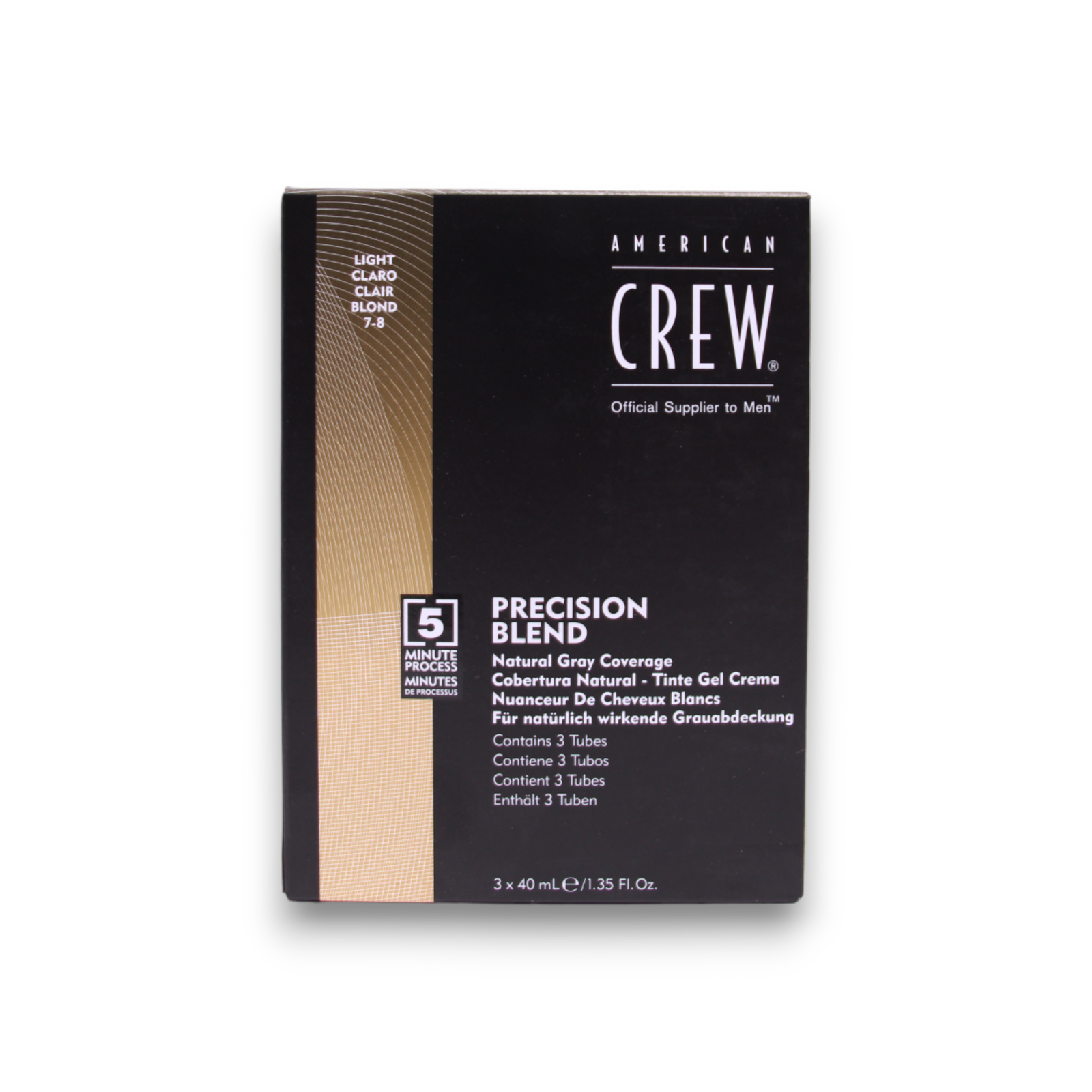American Crew, Precision Blend, Semi-permanent hårfärg, 7-8 Ljus, 3x, 40 ml