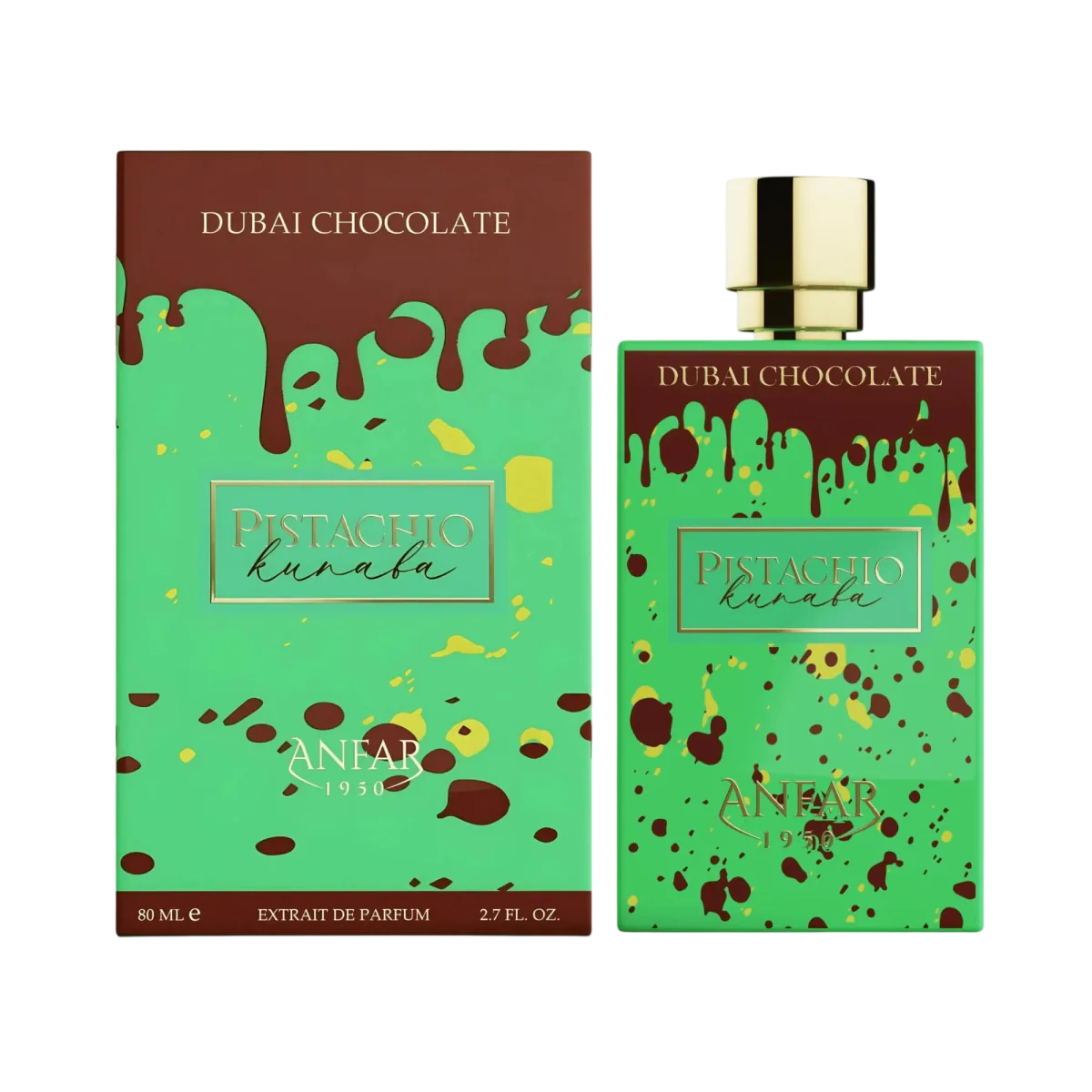 Anfar, Dubai Chocolate - Pistachio Kunafa, Parfymextrakt, Unisex, 80 ml