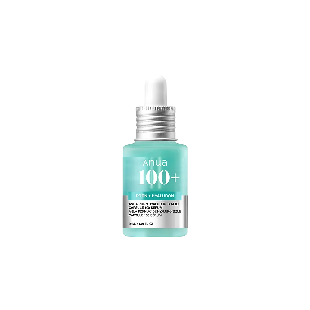 Anua, 100+, PDRN och hyaluronsyra, Återfuktande & utjämnande, Serum, Ansikte, 30 ml