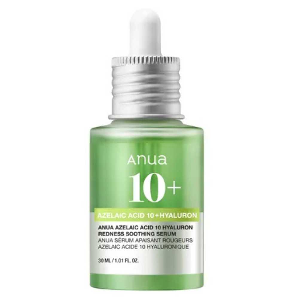 Anua, Azelaic Acid 10, Azelainsyra 10 + Hyaluron, Lugnande mot rodnad, Serum, För ansiktet, 30 ml