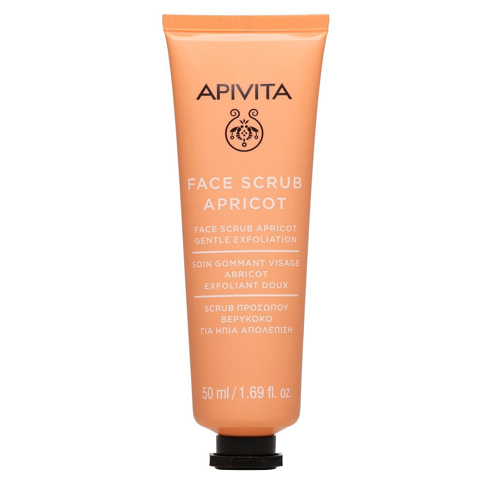 Apivita, Apricot, Cleansing & Exfoliating, Skubbmask, 1-2 gånger i veckan, För ansiktet, 50 ml