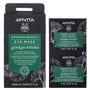 Set, Apivita, Ginko Biloba, Revitalisering, Veckovis, Ögonkrämsmask, 2 st, 2 ml
