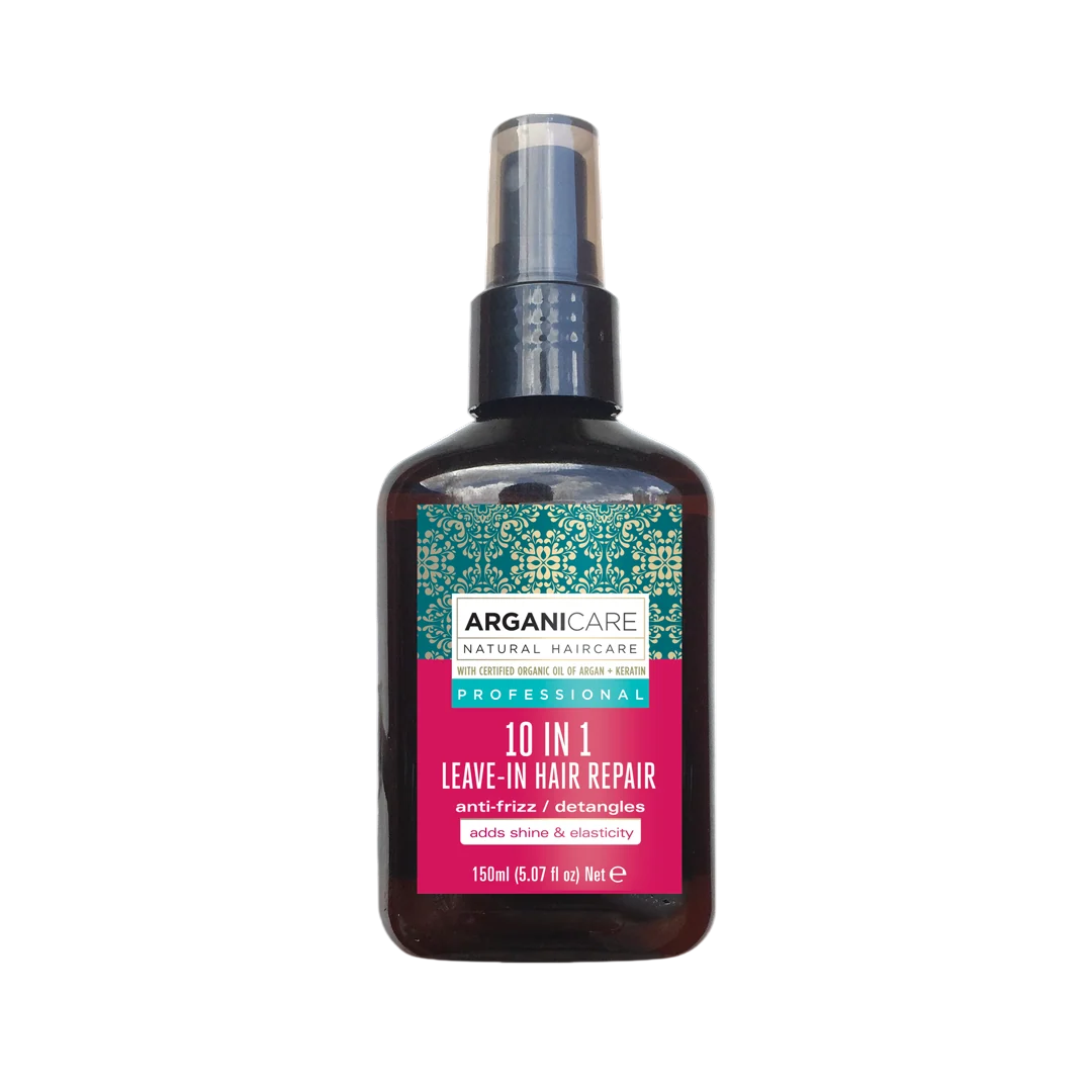 Arganicare, 10 in 1 Keratin, Hårspraybehandling, Detangling & Anti-Frizz, 150 ml