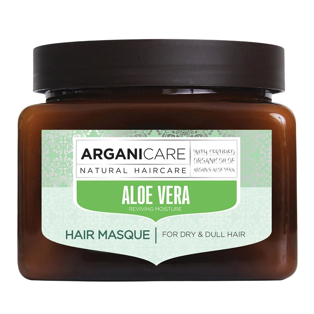 Arganicare, Aloe Vera, Vegan och cruelty-free, Hårbehandlingskräm mask, Hydrating & Repairing, Veckovis, 500 ml