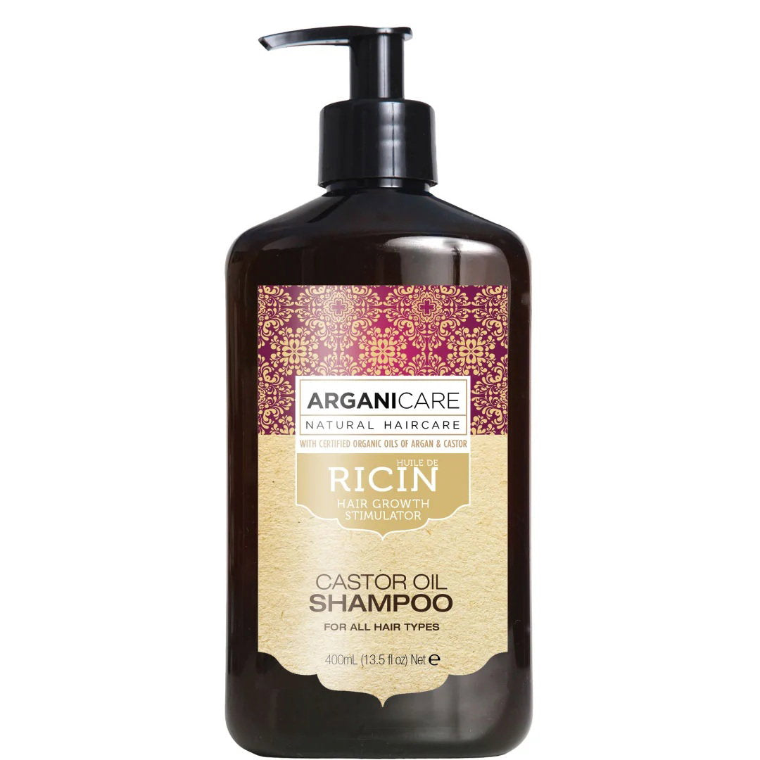 Arganicare, Ricin, Hårschampo, För tillväxtstimulering, 400 ml