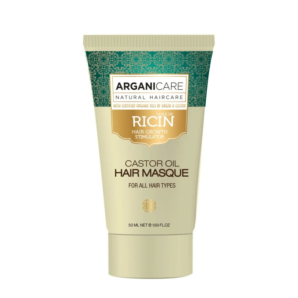 Arganicare, Castor Oil, Hårbehandlingskräm mask, För tillväxtstimulering, 50 ml