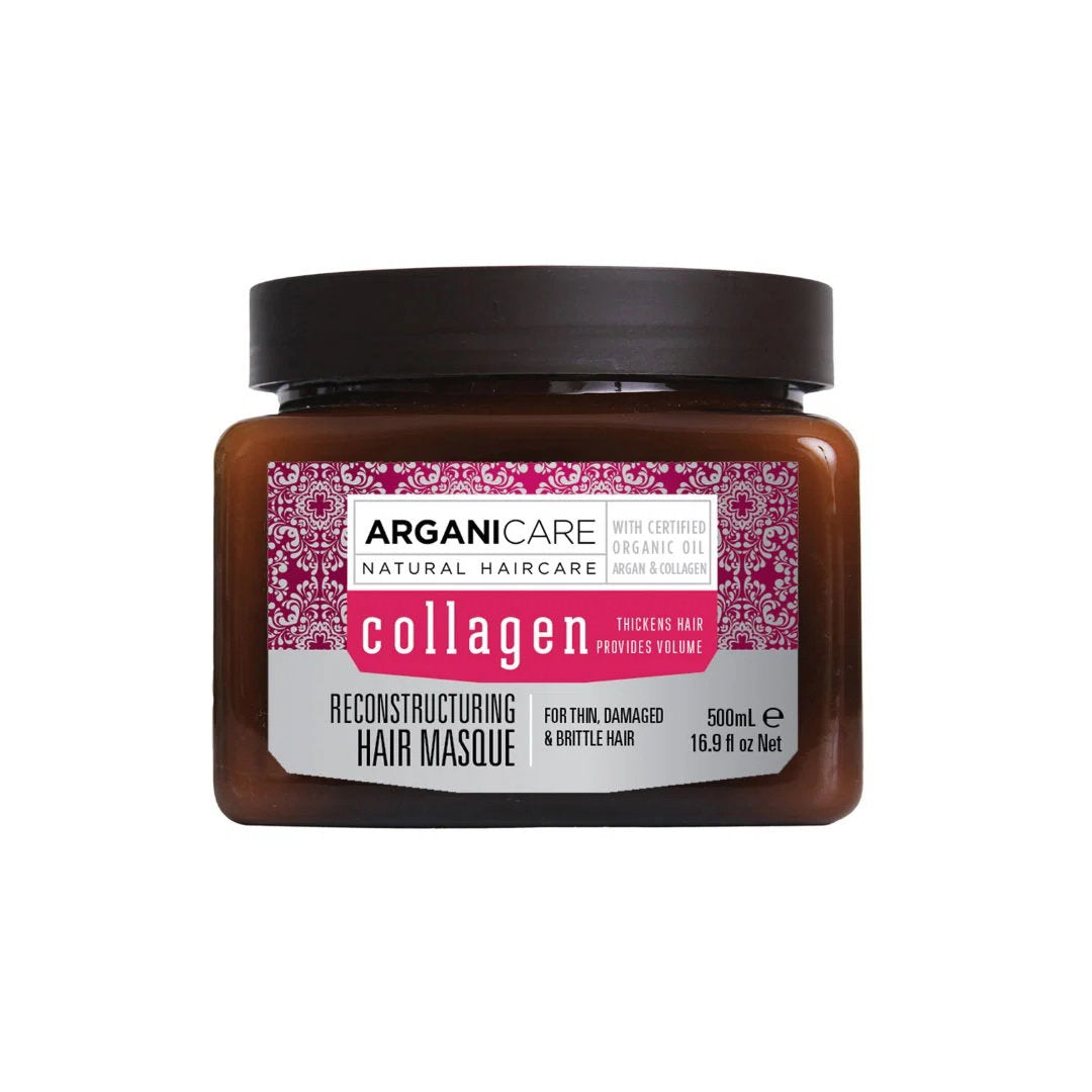 Arganicare, Collagen, Hårbehandlingskräm mask, Omstrukturering, 500 ml