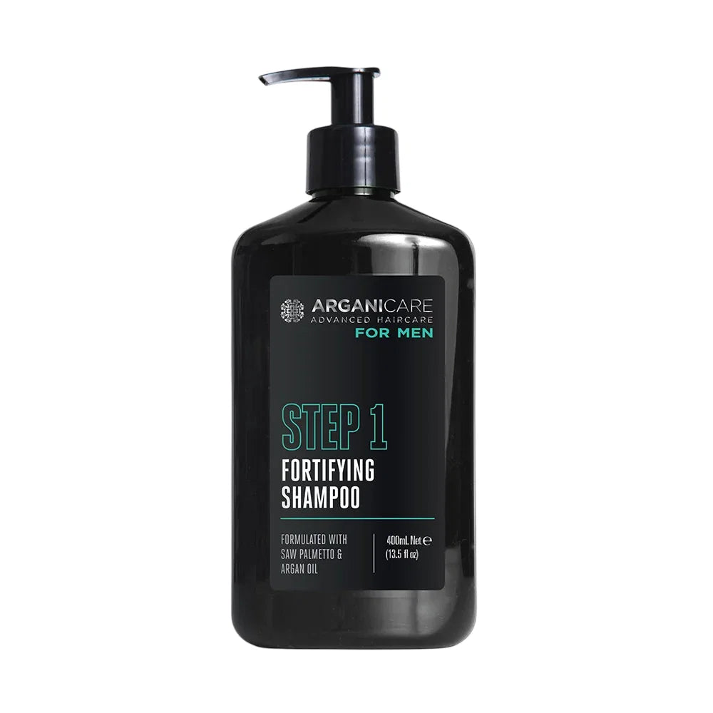 Arganicare, Men Step 1, Ekologisk, Hårschampo, Strengthening & Anti-Hair Loss, 400 ml