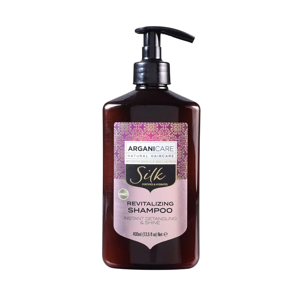 Arganicare, Silk Protein, Hårschampo, Hydrating & Nourishing, 400 ml