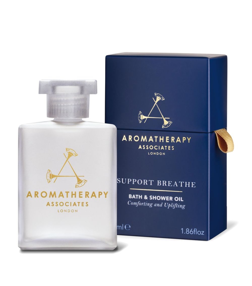 Aromatherapy Associates, Support Breathe, Naturliga eteriska oljor, Fräsch, träaktig och skarp, Mjukgöring, Badolja, 55 ml