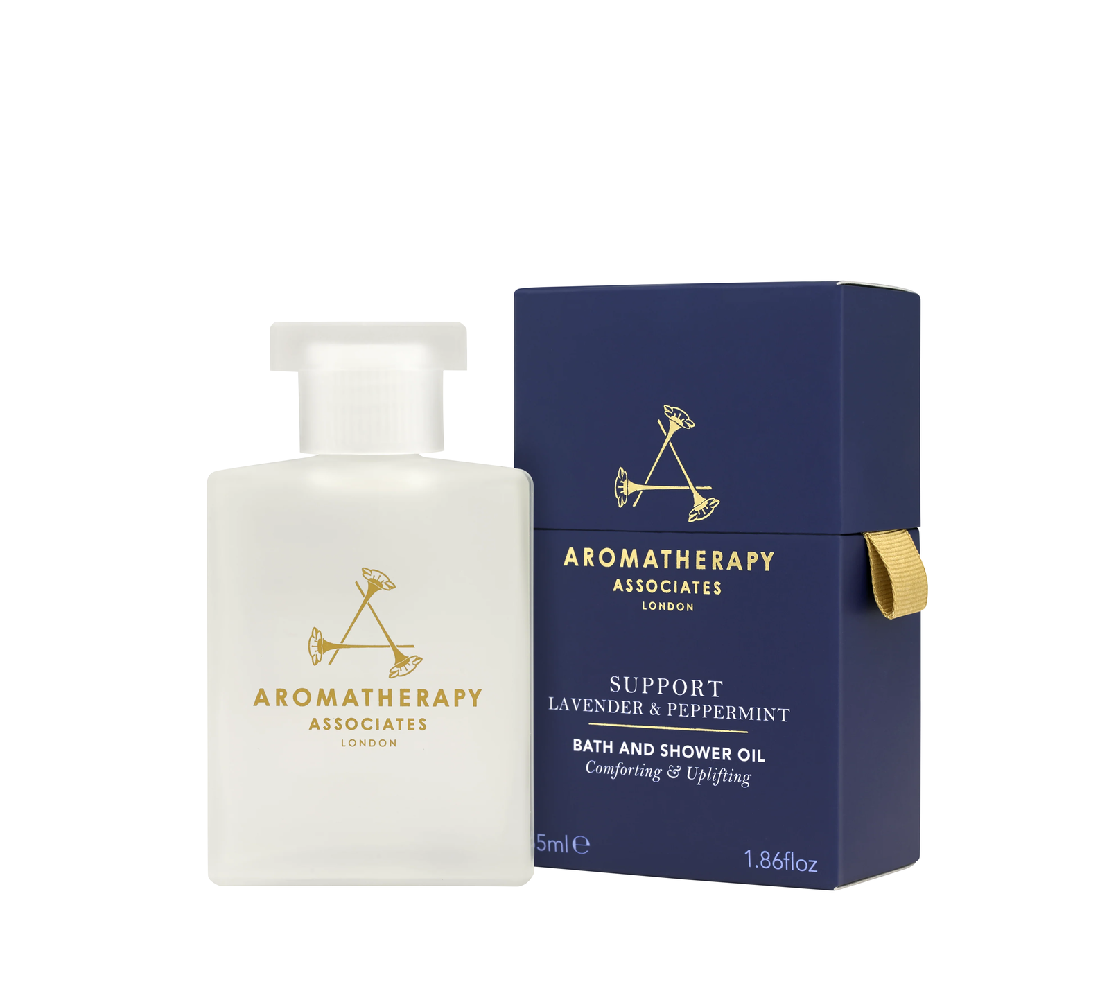 Aromatherapy Associates, Support, Lavendel & Pepparmynta, Avslappnande, Badolja, 55 ml