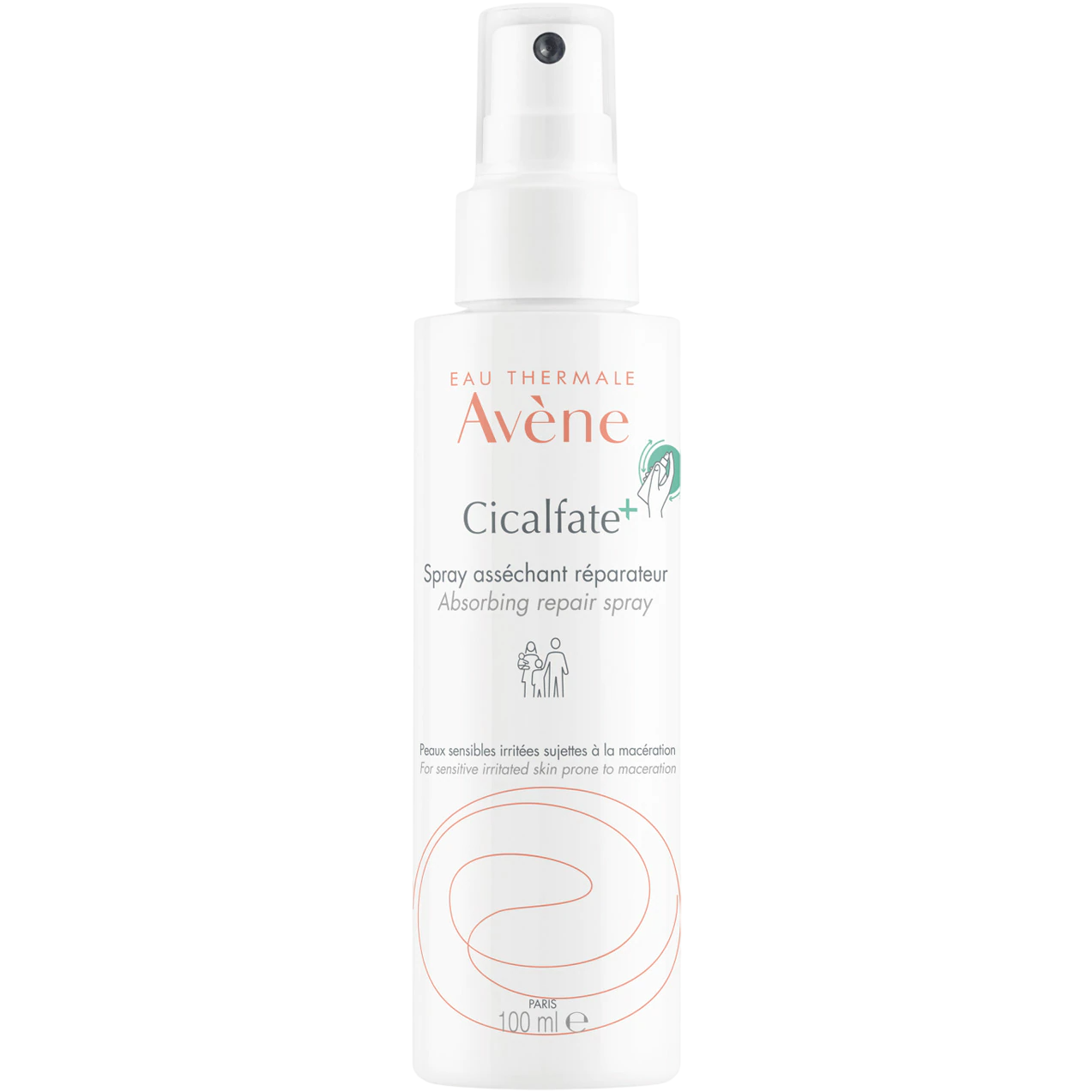 Avene, Cicalfate+, Reparativ, Dimma spray, Ansikte & kropp, 100 ml
