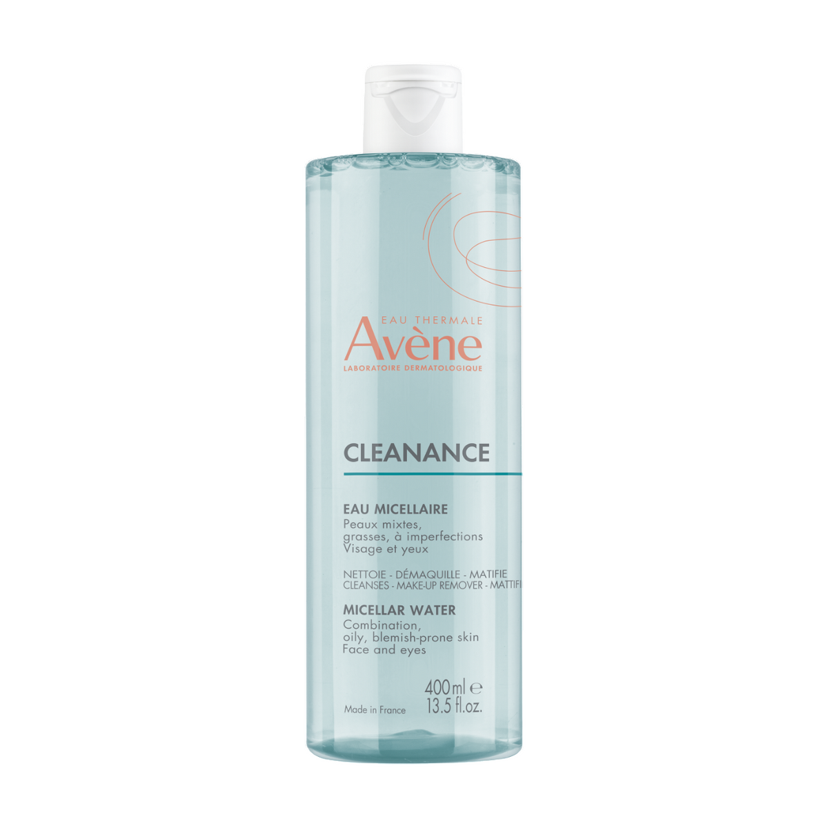 Avene, Cleanance, Make-up remover, Micellar water, All skin types, 400 ml