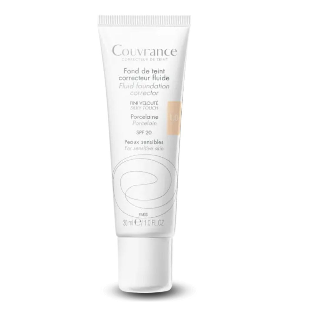 Avene, Couvrance, Flytande foundation, 1.0, Porslin, SPF 20, 30 ml