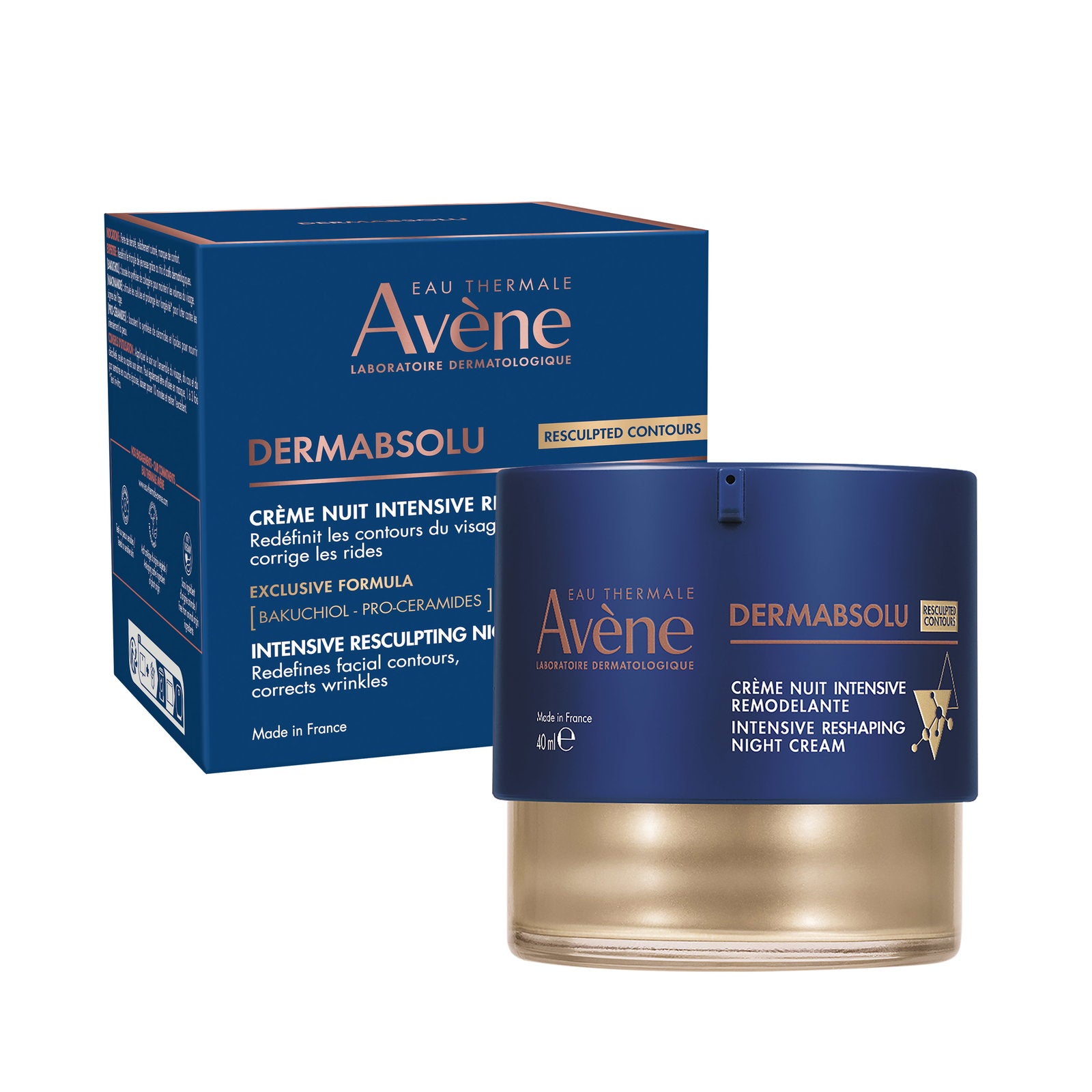 Avene, DermAbsolu, Omformning, Natt, Grädde, För ansikte & hals, 40 ml