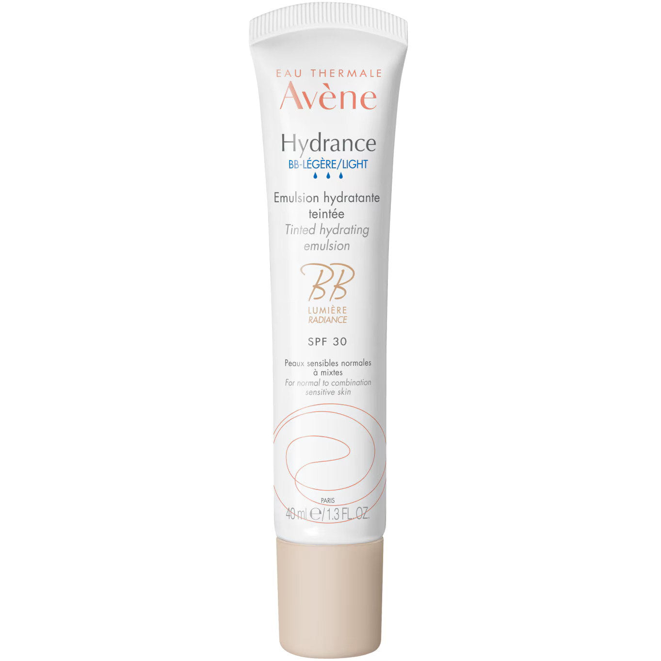 Avene, Hydrance Light, Återfuktande, Färgad fuktighetskräm, Ljus, SPF 30, 40 ml