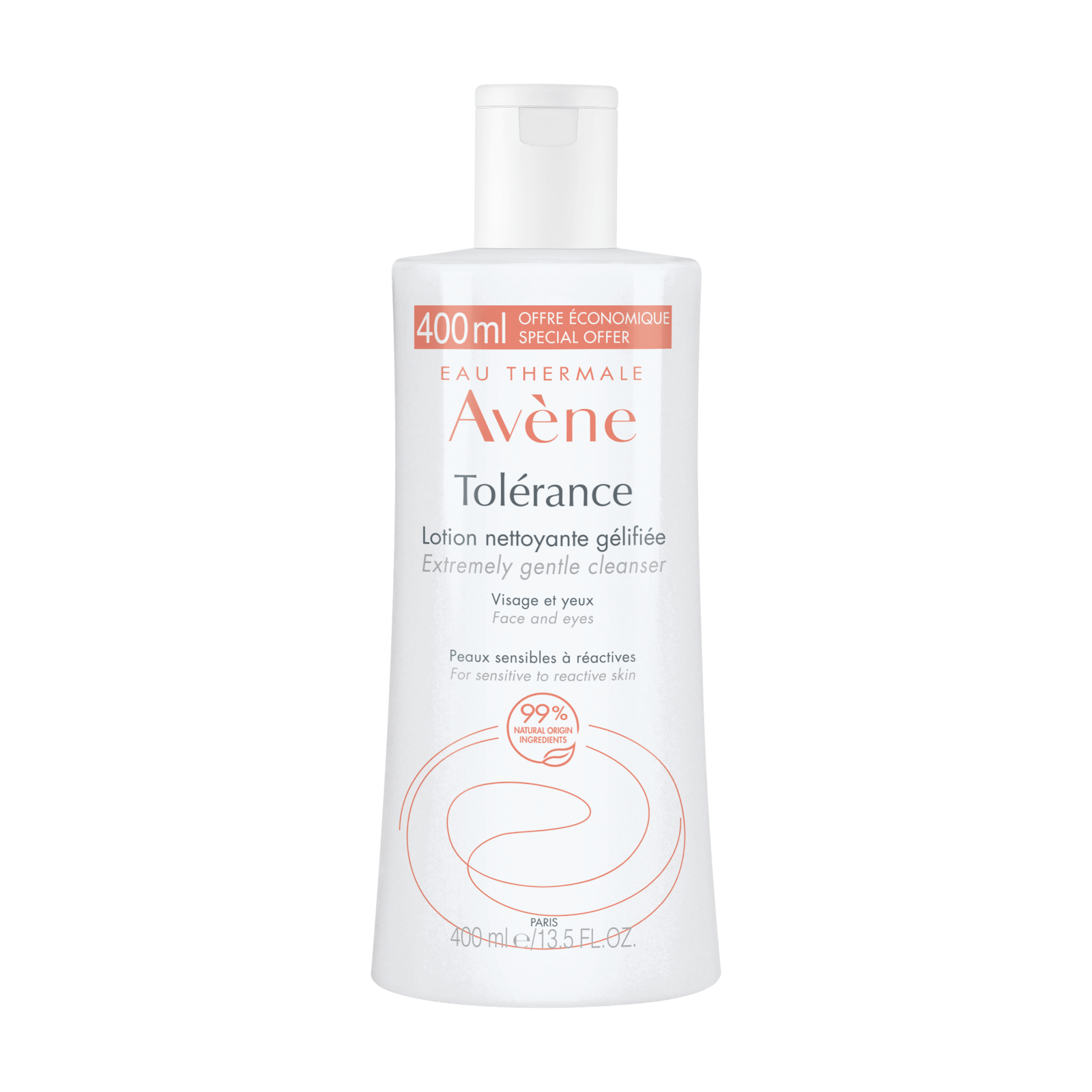 Avene, Tolerance, Mild rengöring, Rengöringslotion, För ansiktet, 400 ml