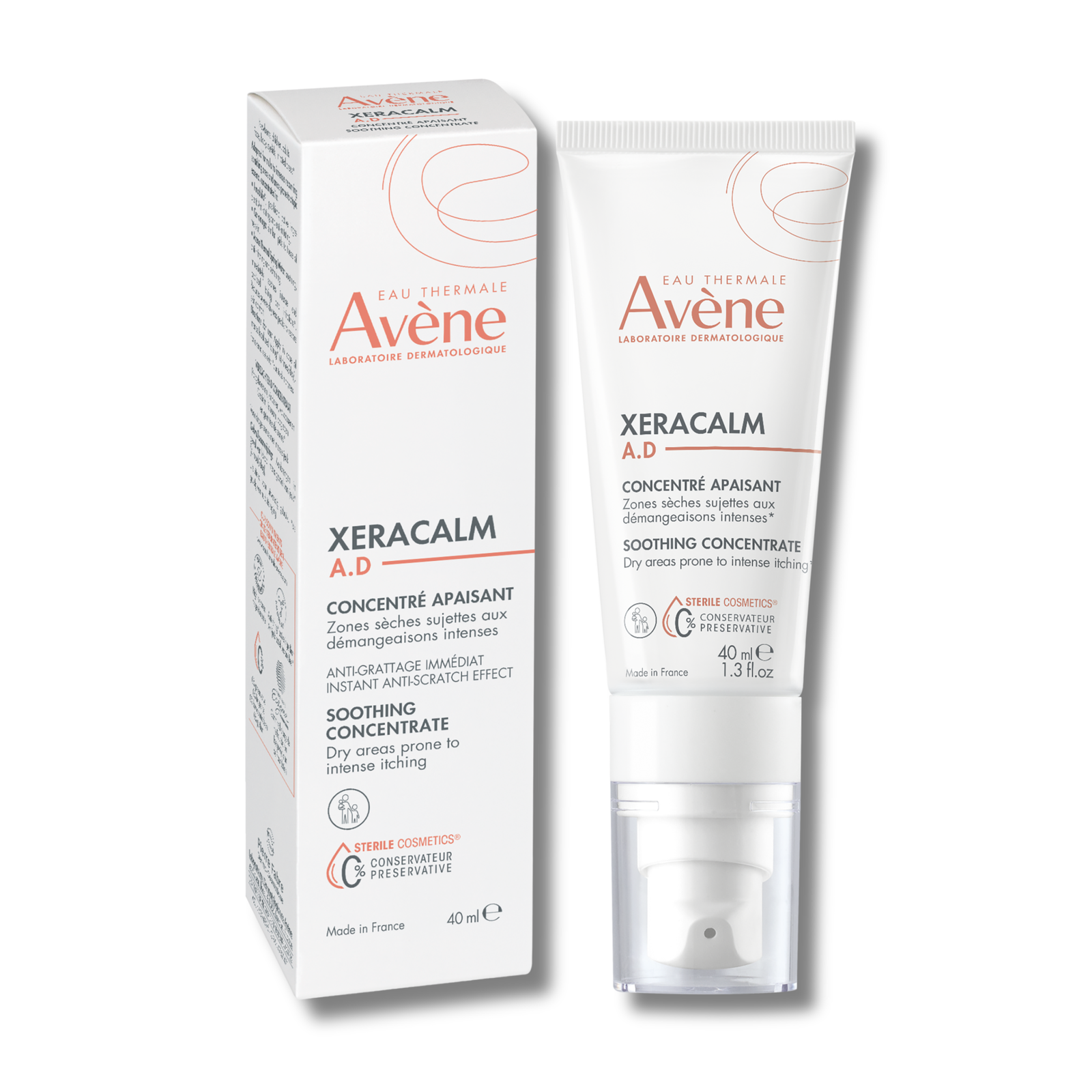 Avene, XeraCalm A.D, Anti-Scratching & Soothing, Koncentrera, 40 ml