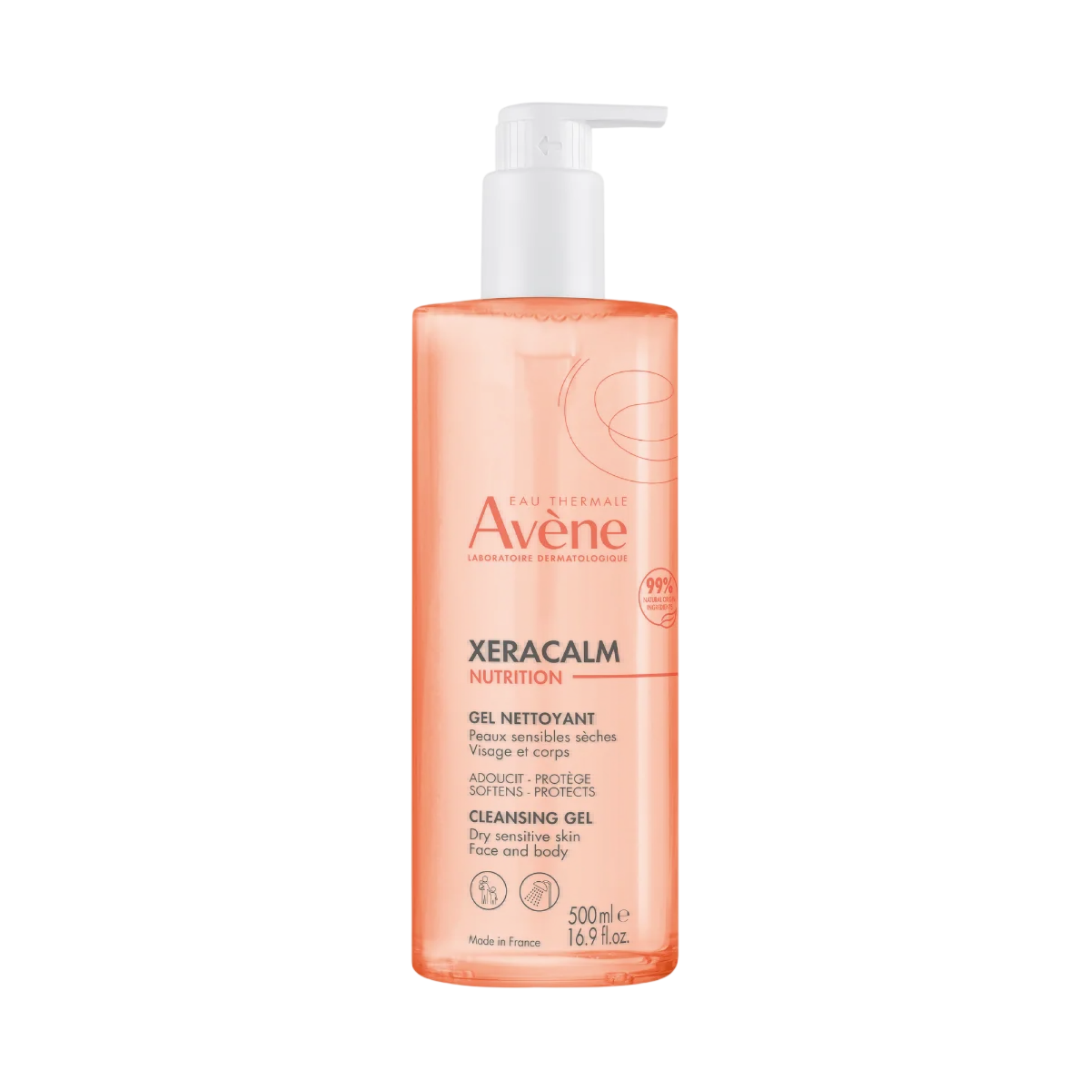 Avene, XeraCalm Nutrition, Rengöringsgel, 500 ml