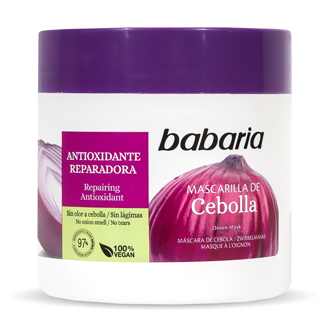 Babaria, Onion, Hårbehandlingskräm mask, Strengthening & Repairing, Veckovis eller vid behov, 400 ml
