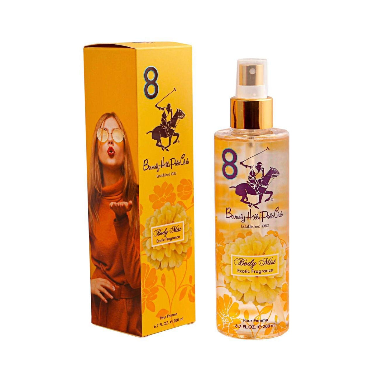 Beverly Hills Polo Club, No.8 Exotic Fragrance, Kroppsspray, 200 ml