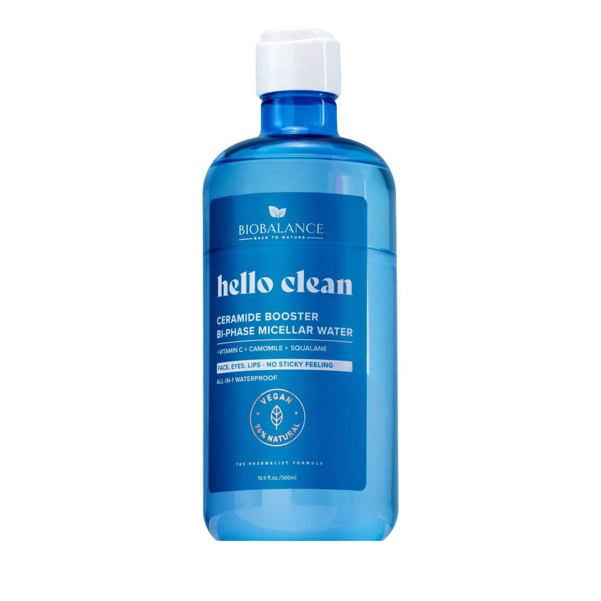 Bio Balance, Ceramide Booster, Cleansing, Hydrating & Soothing, Micellärt vatten, För känslig hud, 500 ml