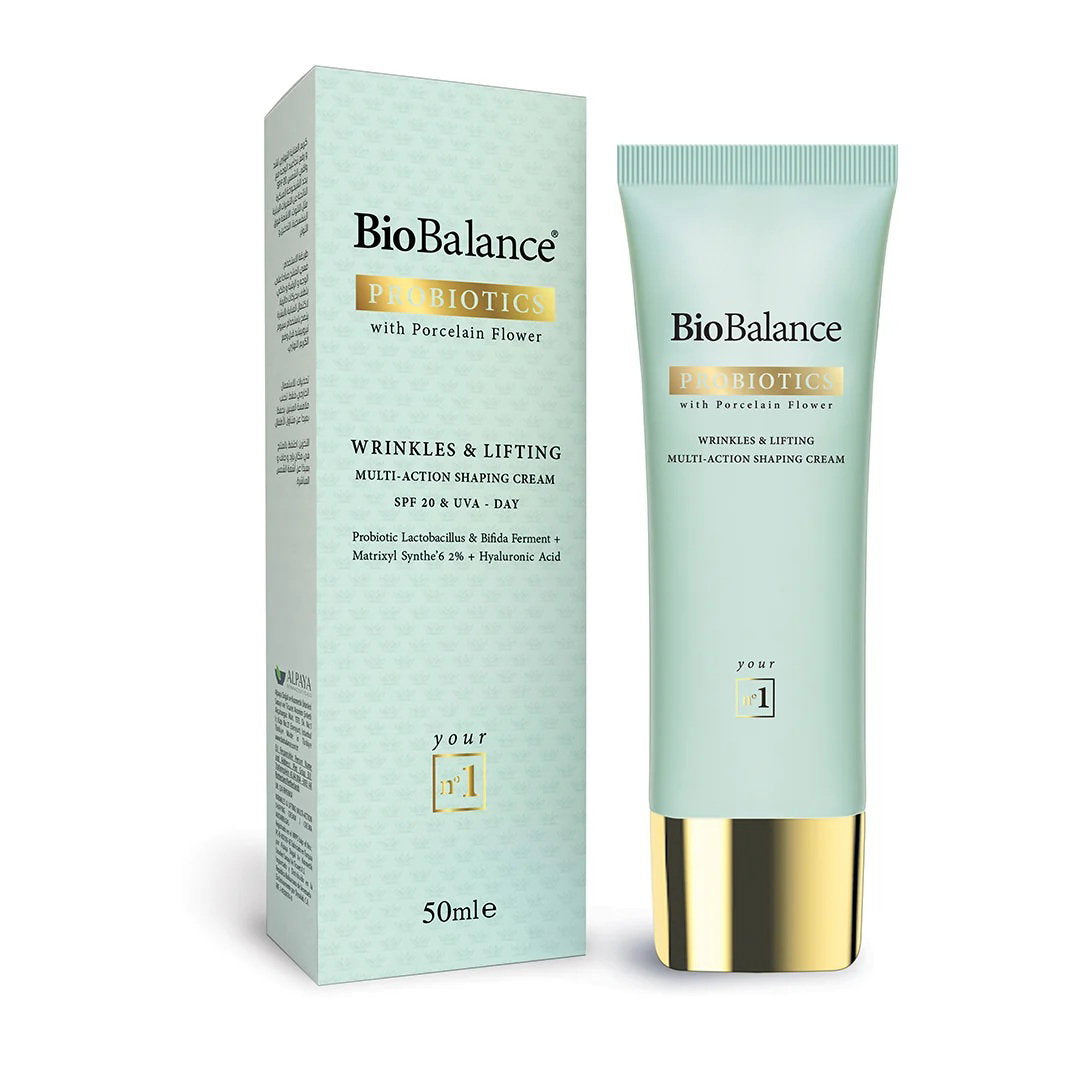 Bio Balance, Wrinkle & Lifting Multi-Action Shaping, Firming & Anti-Wrinkle, Dag, Grädde, För ansikte & hals, SPF 20, 50 ml