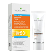 Bio Balance, Sun Protection, Återfuktande och skyddande, Innan sol exponering, Grädde, För ansiktet, SPF 50, 75 ml