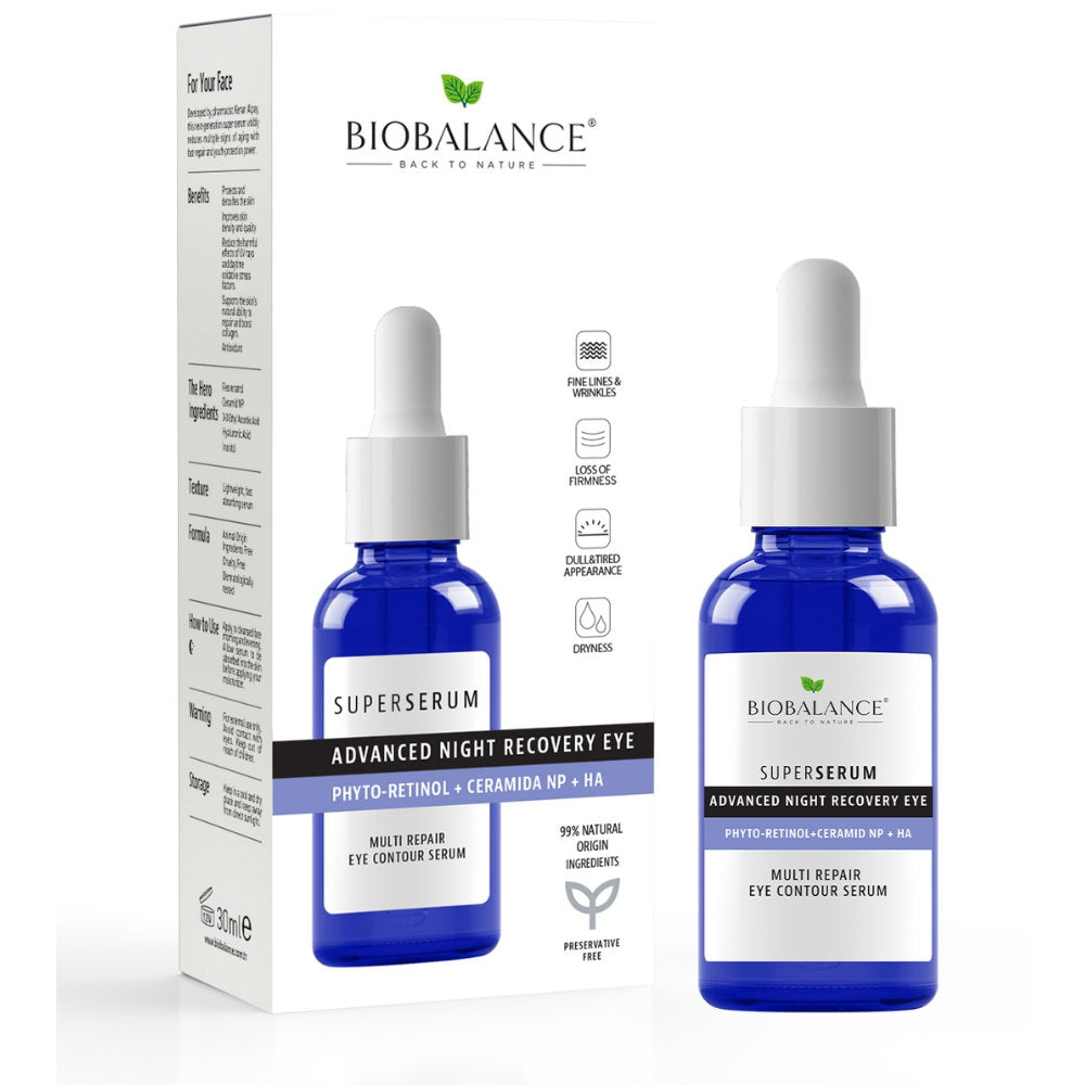 Bio Balance, Advanced Night Recovery, Hydrating & Anti-Wrinkle, Natt, Ögonserum, 20 ml
