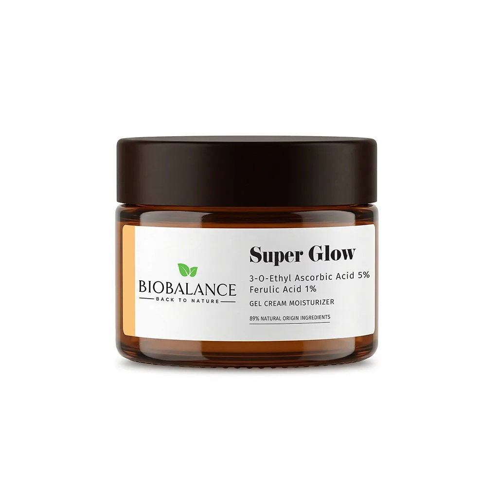 Bio Balance, Super Glow, Brightening, Anti-Aging & Anti-Wrinkle, Morgon & Kväll, Gelkräm, För ansiktet, 50 ml