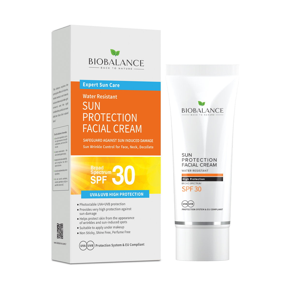 Bio Balance, Sun Protection, Anti-rynkor, Innan smink, Grädde, Ansikte, SPF 30, 75 ml