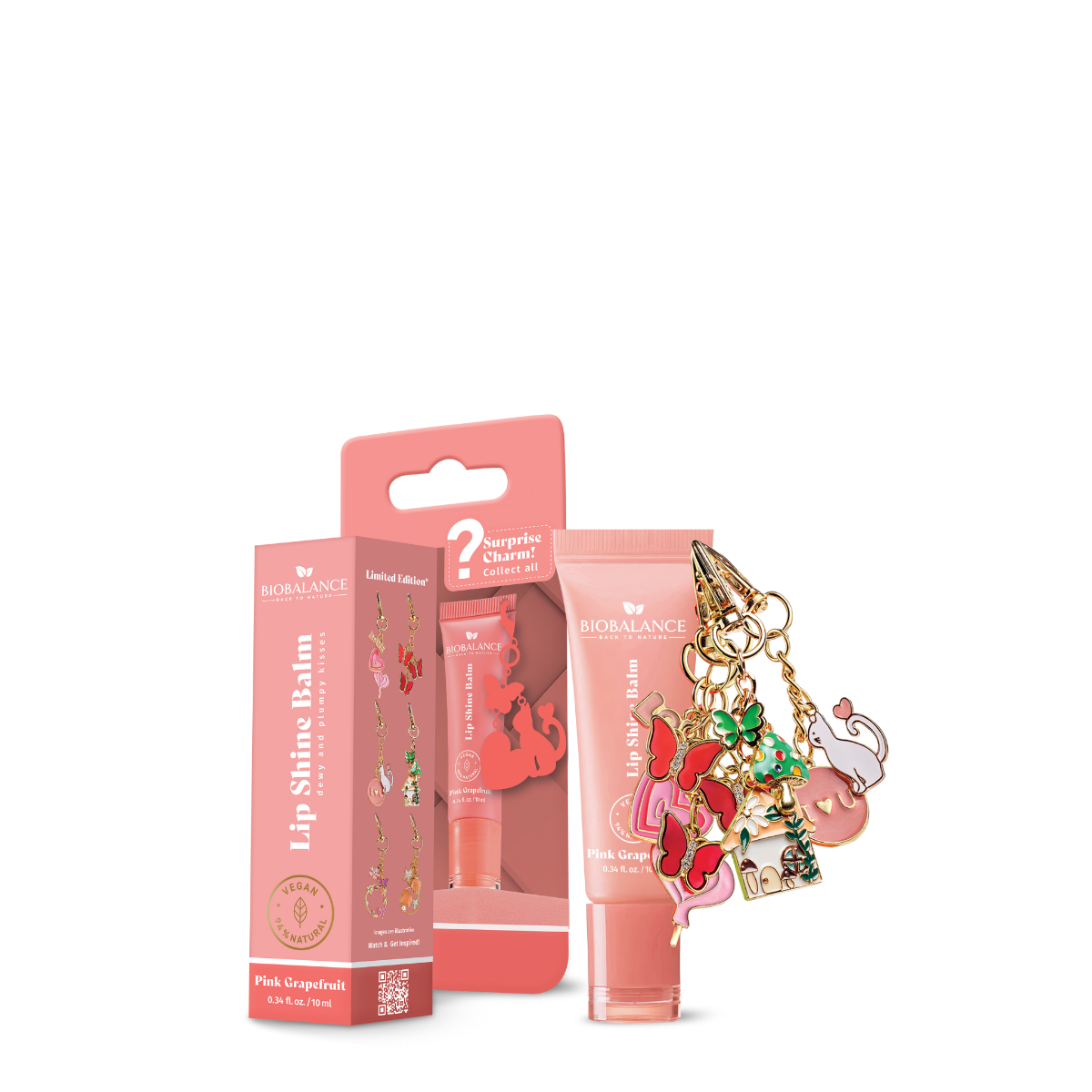 Bio Balance, Pink Grapefruit, Näringsrik, Läppbalsam, 10 ml