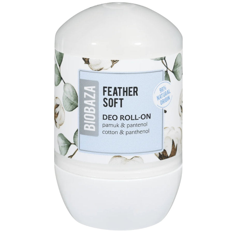 Biobaza, Feather Soft, Bomull, Antiperspirant, Deodorant roll-on, För kvinnor, 50 ml