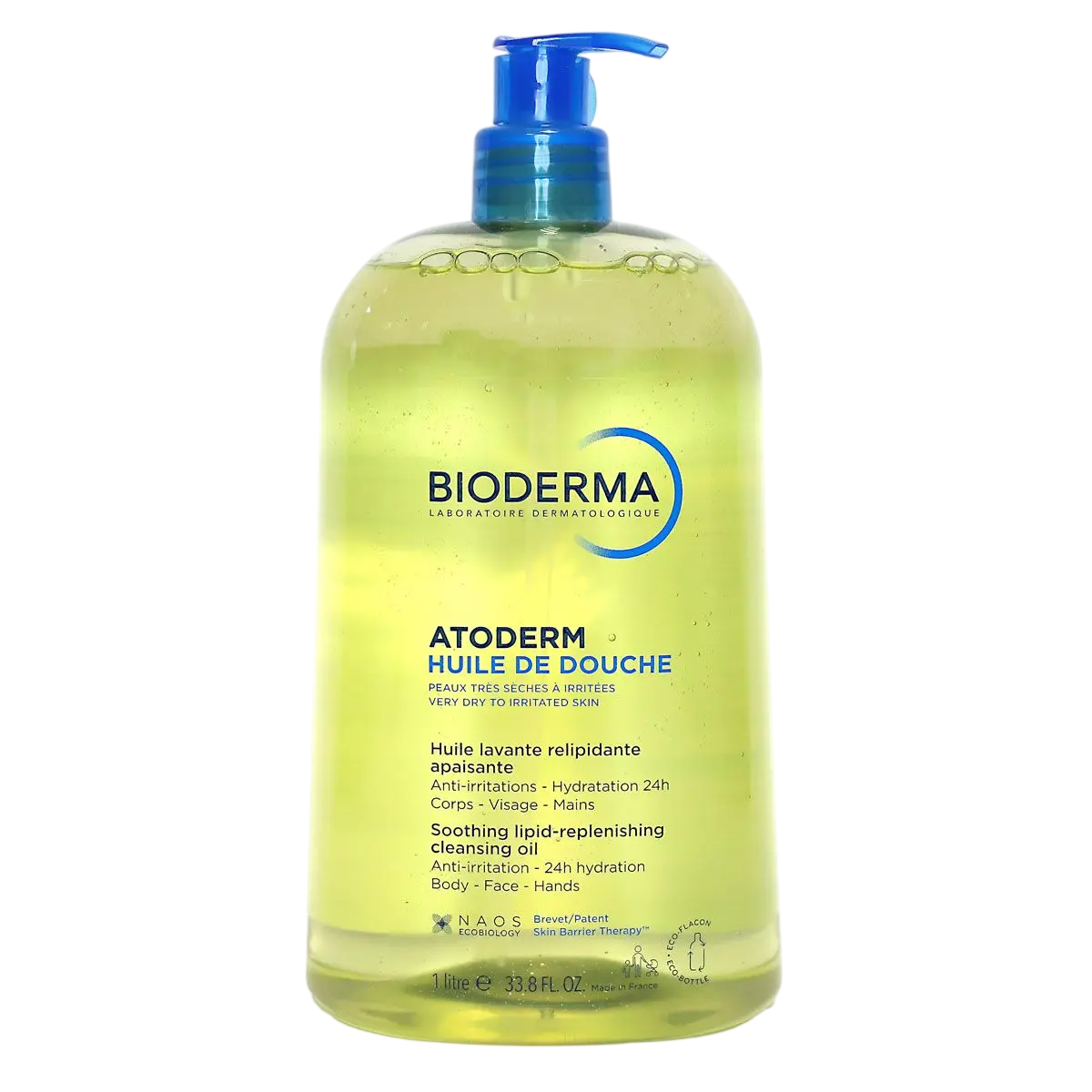 Bioderma, Atoderm, Mot irritation, Duscholja, För ansikte & kropp, För mycket torr till atopisk känslig hud, 1000 ml