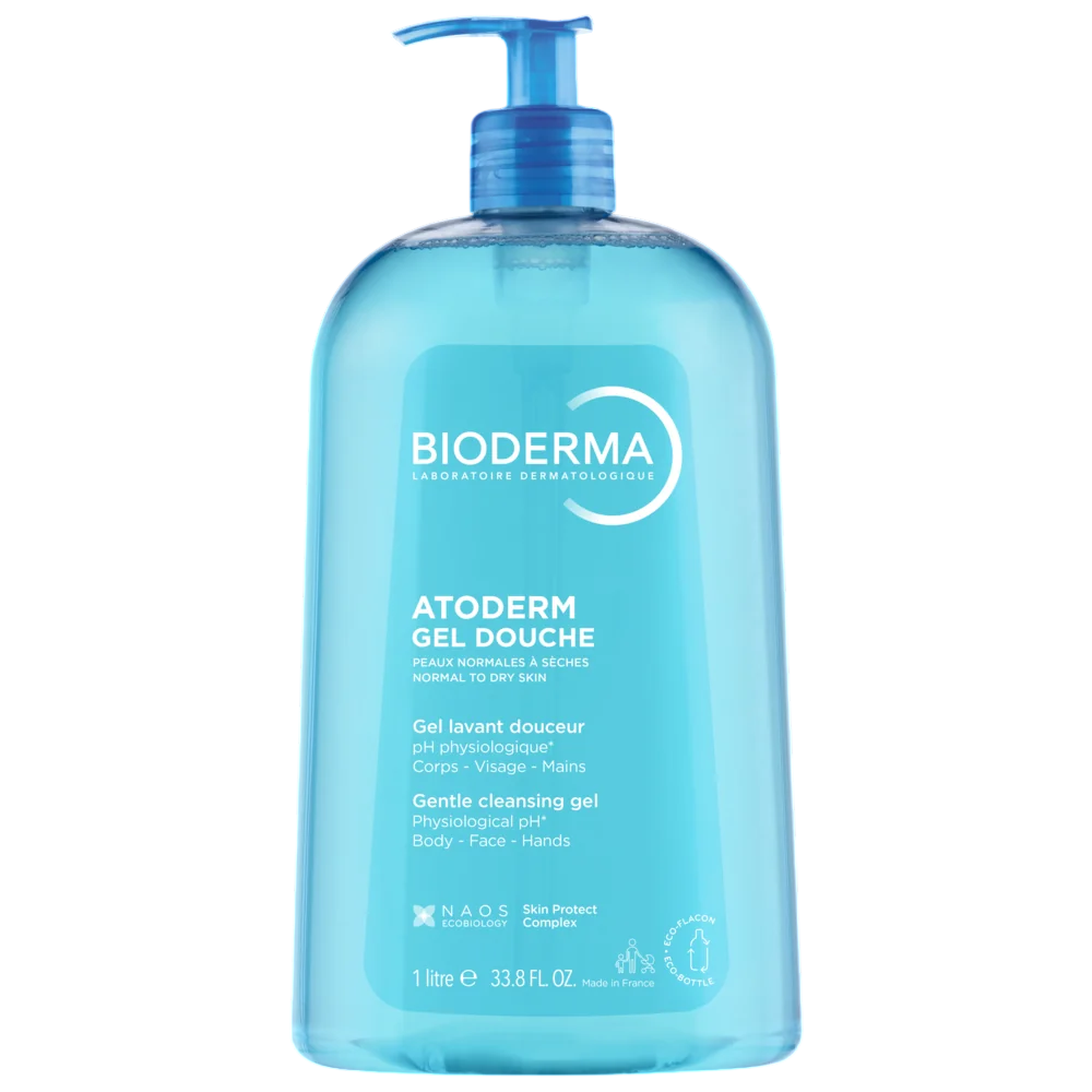 Bioderma, Atoderm, Mild rengöring, Duschgel, För alla hudtyper, 1000 ml
