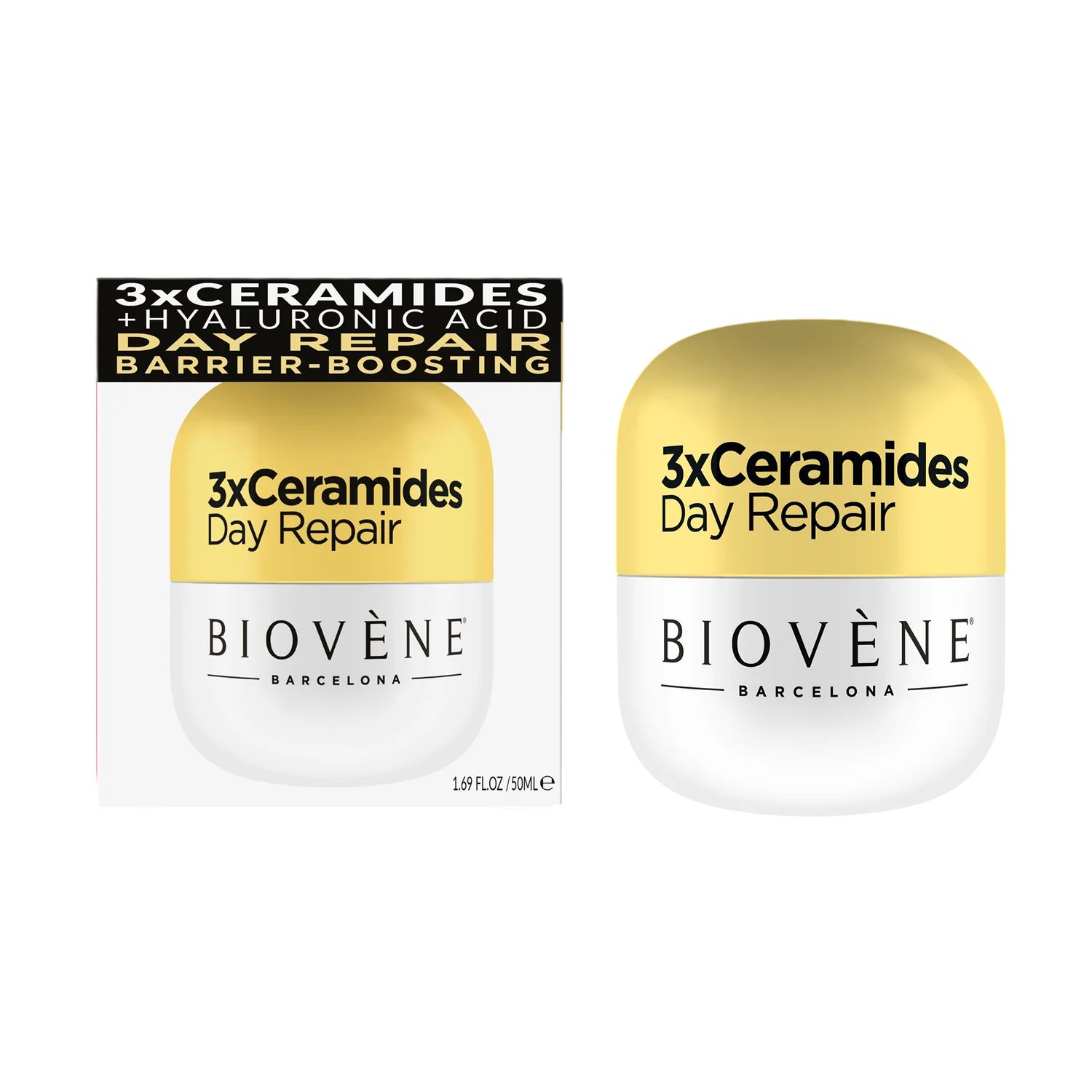 Biovene, 3xCeramides, Intensiv återfuktning, Dag, Grädde, För ansiktet, 50 ml